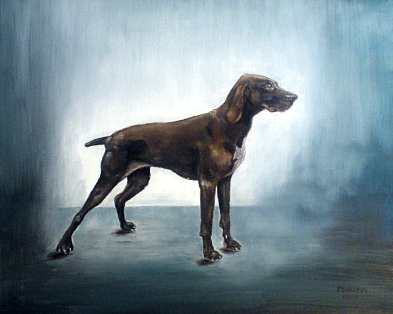huile chien portrait nicolas pennarun