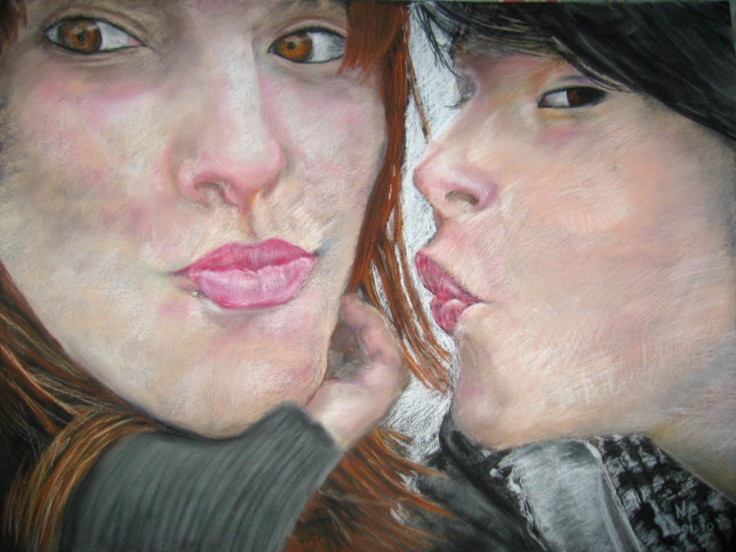 pastel amies double portrait nicolas pennarun