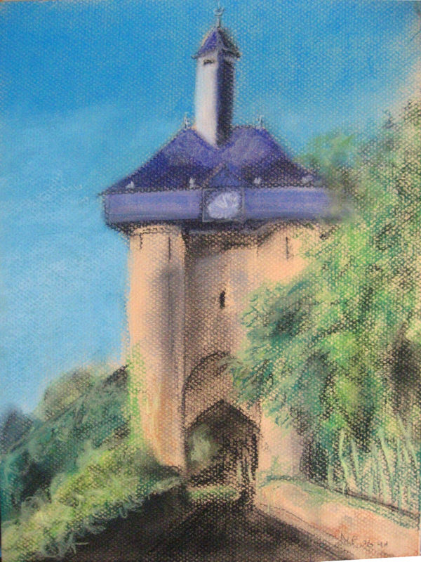 pastel château-renault entrée mairie nicolas pennarun
