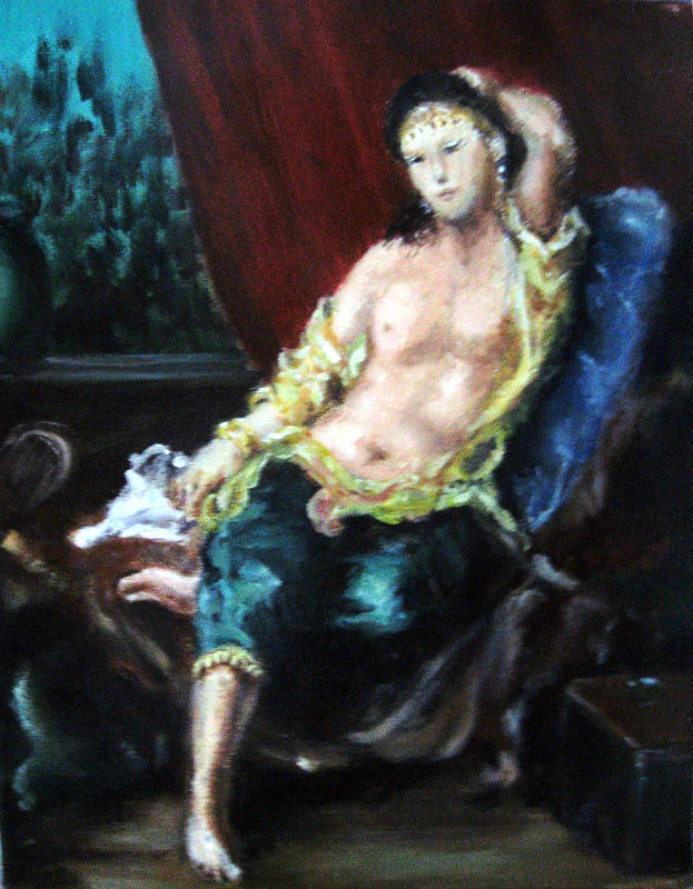 huile odalisque nicolas pennarun
