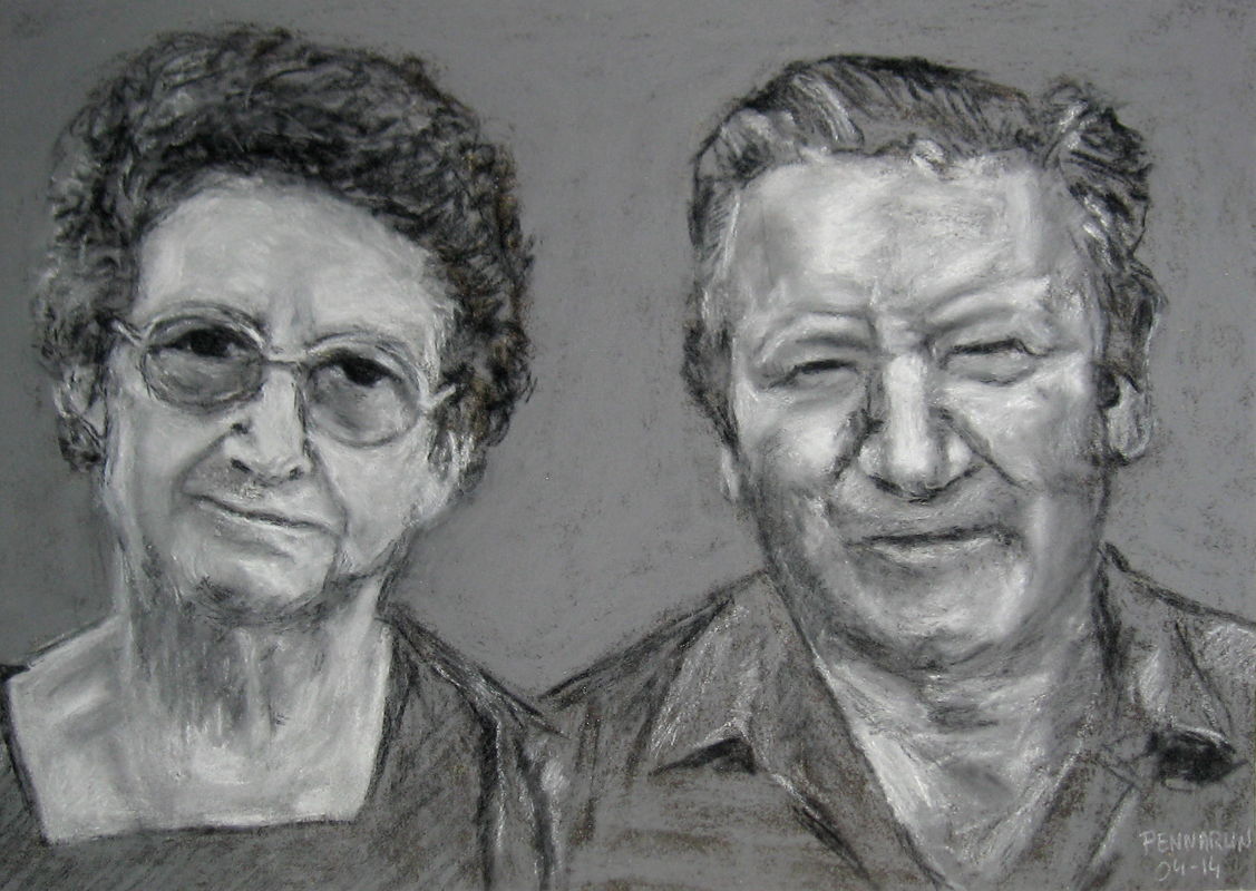 pastel portrait grands-parents nicolas pennarun